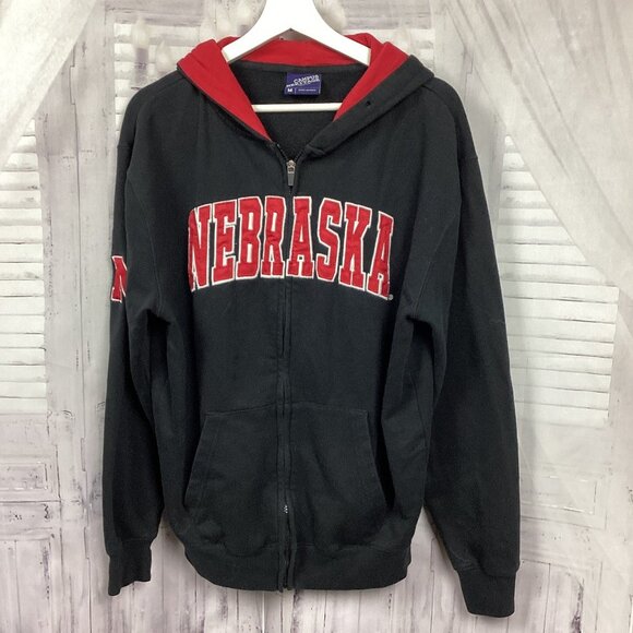 Nebraska Cornhuskers Full Zip Hoodie Sweatshirt M - Picture 1 of 8